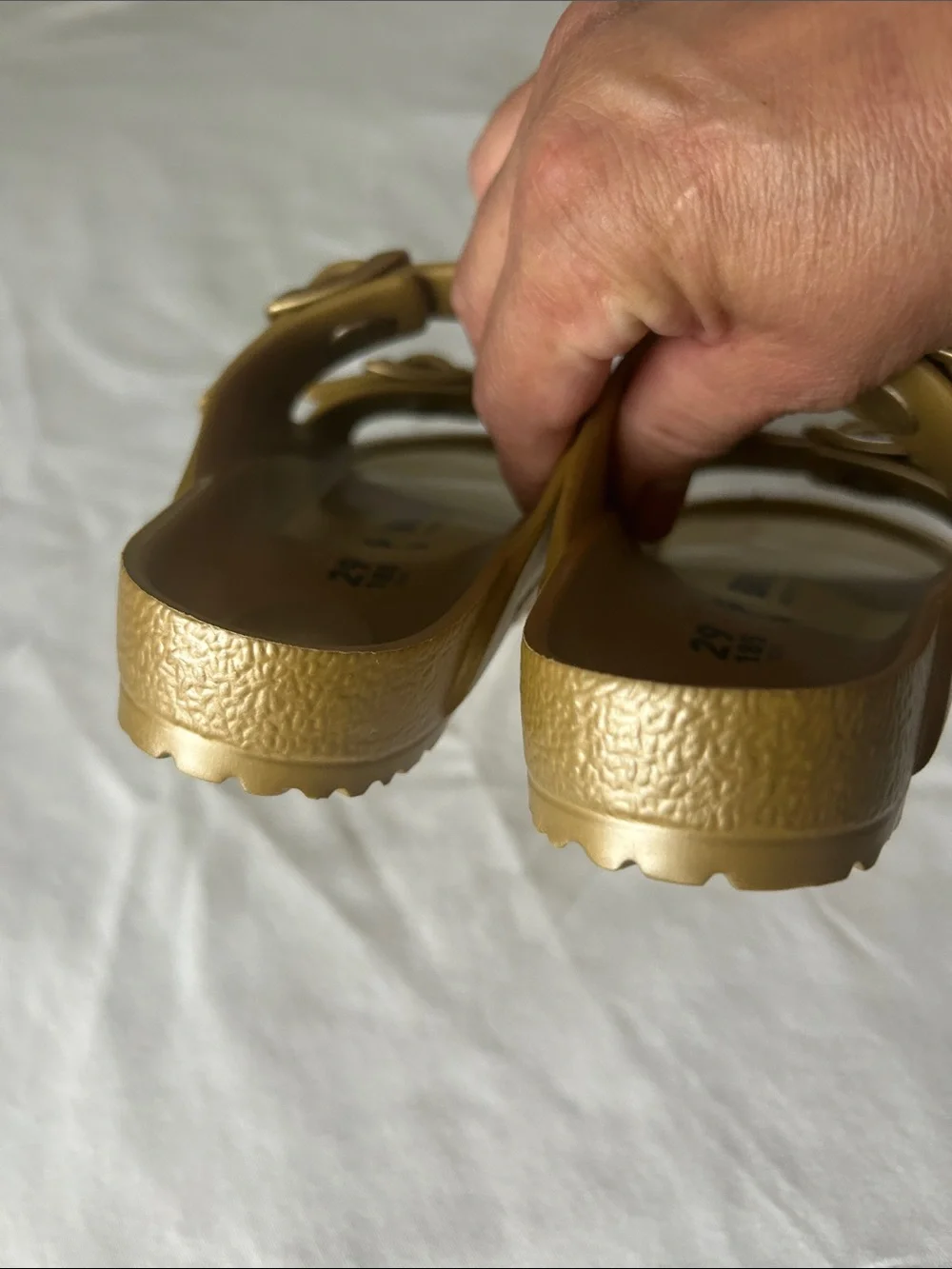 Birkenstock Kids Arizona Sandals in Metallic Gold
